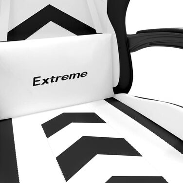 Ігрове крісло з підставкою для ніг, крісло для ПК, ігрове крісло, крісло для геймерів, крісла для домашнього офісу, крісла для ігор, комп&39ютерне крісло, крісло для PlayStation, біла та чорна штучна шкіра