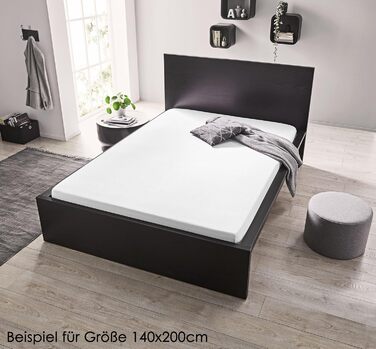 Простирадло на резинці JACK Uni сатинове 100x200 / 140x200 / 180x200 см однотонне простирадло на резинці, багато кольорів, колір білий, розмір 180x200 см простирадло на резинці 180x200 см простирадло на резинці біле