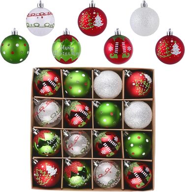 16 різдвяних кульок для декору ялинки Victor's Workshop