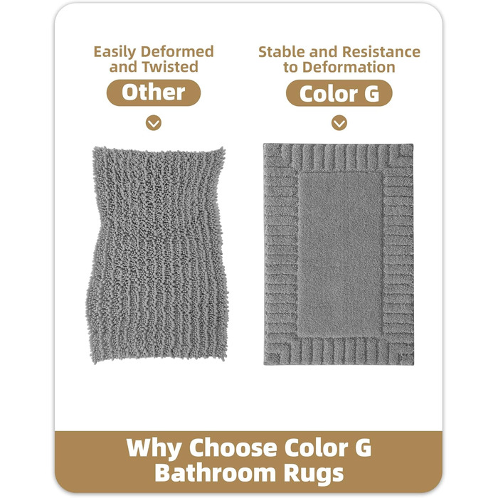 КОЛІР І ГЕОМЕТРІЯ Нековзні килимки для ванної, що миються, абсорбуючі килимки для ванної, м&39який килимок для ванної кімнати, килимок для ванної кімнати на підлогу, душ, ванну, пральню, темно-сірий, 40 x 60 см (прямокутний)
