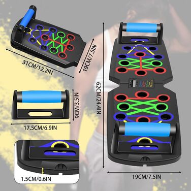 Дошка для віджимання, 26-в-1 багатофункціональна дошка для віджимання, тренажери для домашнього використання, система фітнес-підлога, вправи для м&39язів грудей, професійне обладнання для спалювання жиру для чоловіків, дошка 26 в 1