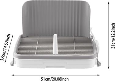 Туалет для собак Factorys, Туалет для собак, Туалет для собак, Туалет для цуценят, Міцний, Міцна станція для сечовипускання, Багатофункціональний туалет для собак, Кімнатний туалет для собак, (Сірий, 537x31 см) 537x31 см Сірий