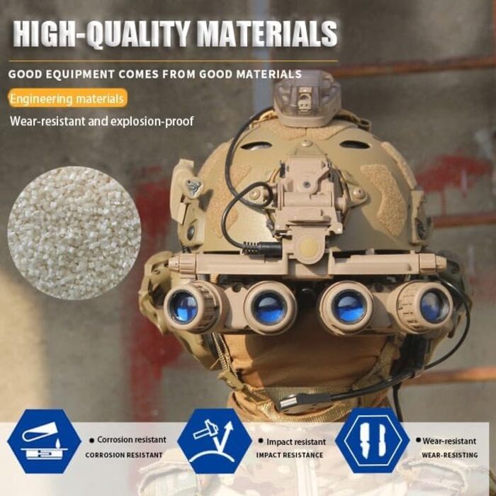 Комплект шолома для страйкболу Fast з гарнітурою, тактичним шоломом Fast з лінзами, кріпленням для ПНВ та моделлю бінокля для ігор на відкритому повітрі, страйкбол, пейнтбол та CS