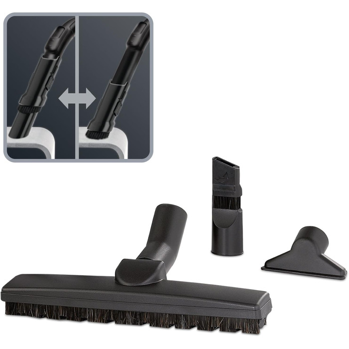 Компактний потужний пилосос з мішком 750 Вт об'єм пилозбірника 3 літри щілинна насадка 2-в-1 для всіх типів підлоги. вкл. всмоктув