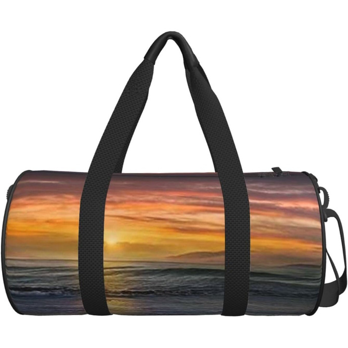 Спортивна дорожня сумка Bodybuilding Evolution великої місткості, легка та міцна, ідеальний подарунок для походів, відпочинку, ділових поїздок та іншого, дизайн Захід сонця на пляжі, універсальний розмір