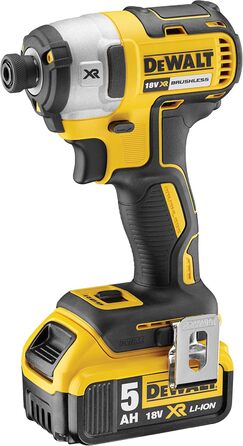 Комбінований акумуляторний дриль-шуруповерт Dewalt 18 В DCK266P2 (ударний дриль DCD796, ударний гайковерт DCF887, 2 літій-іонні акумулятори 5,0 Ач, швидкий зарядний пристрій, Tough Box DS150) одинарний