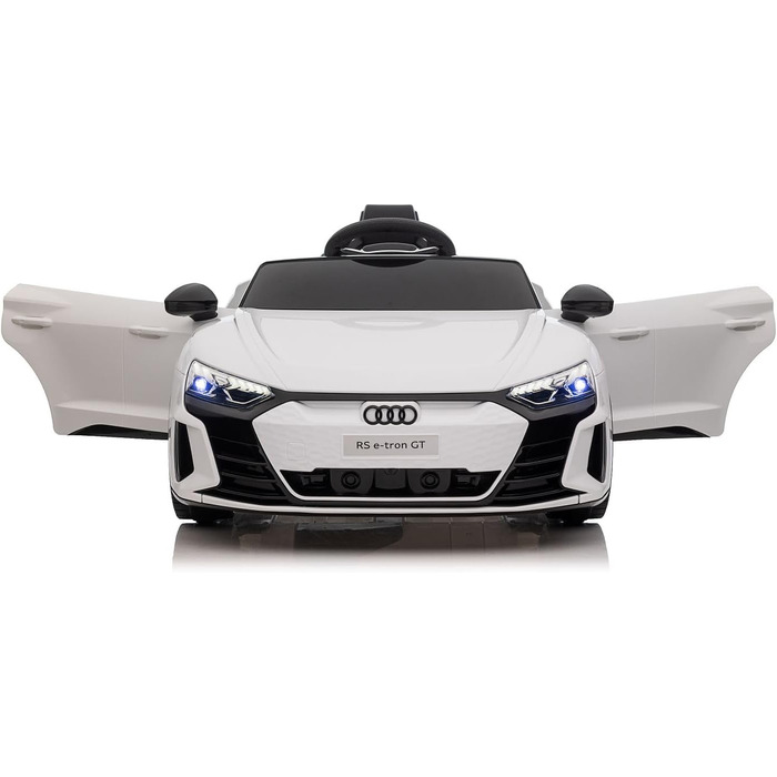 Дитячий автомобіль - Електромобіль Audi RS E-Tron - ліцензійний - акумулятор 12V7AH та 4 двигуни - 2,4Ghz MP3 шкіра Єва (Біла) Біл