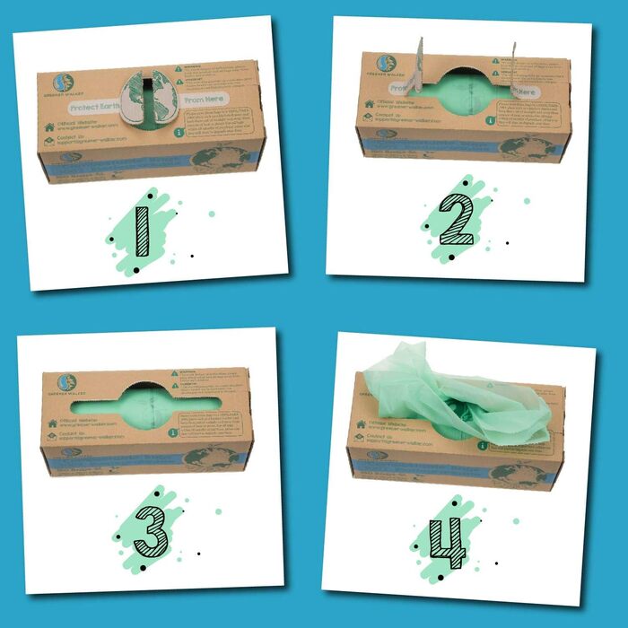 Біорозкладні компостовані пакети для сміття Greener Walker Extra Thick 25 6 л/10 л/30 л (10 л - 120 пакетів для сміття)