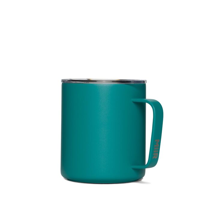 Кемпінгова кружка MiiR, вакуумна ізоляція, бризкозахищена, розсувна кришка, що щільно прилягає, конструкція з нержавіючої сталі, колір Coastal Teal, 340 мл (12 унцій)