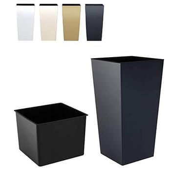 Горщик для рослин rg-vertrieb, квітковий горщик, кашпо, квадратне кашпо з вставкою, 3 розміри, 4 кольори, НОВИНКА (61 см антрацит)