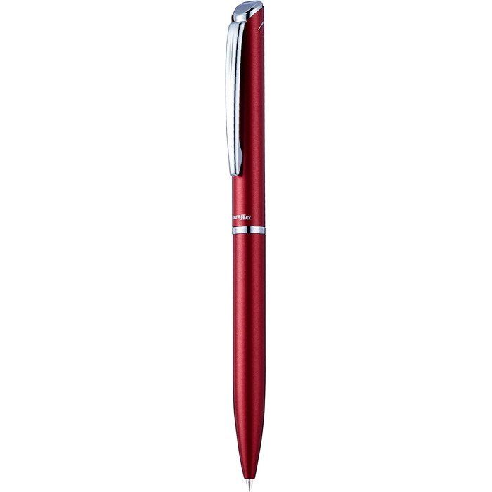 Ручка для роликів Pentel BL2007 EnerGel, висувна, наконечник 0.7 мм, корпус металевий, матовий, червоний подарункова коробка матовий / червоний