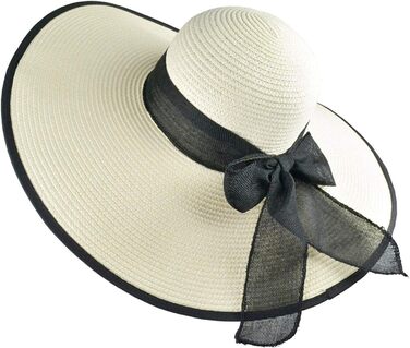 Жіночий широкополий солом&39яний капелюх DRESHOW, складний пляжний сонцезахисний капелюх, UPF 50, один розмір, білий