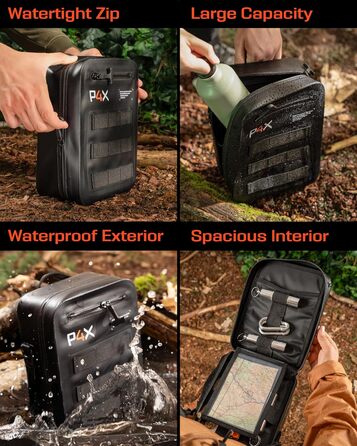 Водонепроникний чохол Molle - кріпиться до рюкзаків та ременів - ідеальний EDC-чохол-органайзер для медичного обладнання, ліхтаря,