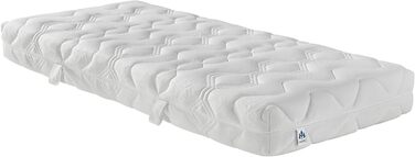 Ортопедичний 7-зонний матрац Irisette Lotus 500 з пружинами кишенькової форми, рівень жорсткості 3 (середньо-жорсткий), 100 x 200 см, сертифікований Oeko-Tex, виготовлений відповідно до німецьких стандартів якості. Рівень жорсткості H 3 - середньо-жорстки