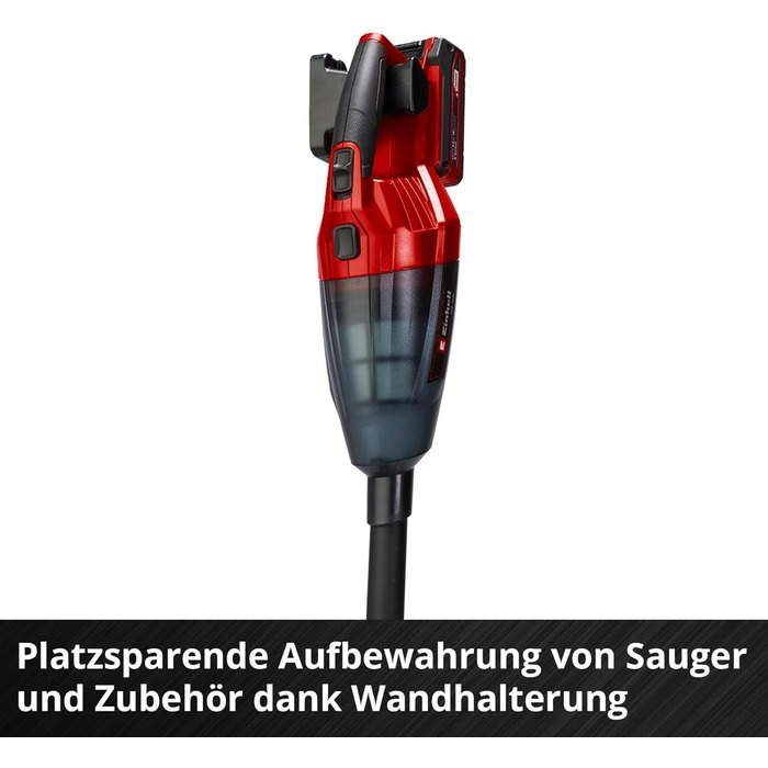 Акумуляторний ручний пилосос Einhell TE-VC 18 Li-Solo Power X-Change (18 В, сила всмоктування 42 мбар, контейнер для пилу 540 мл,