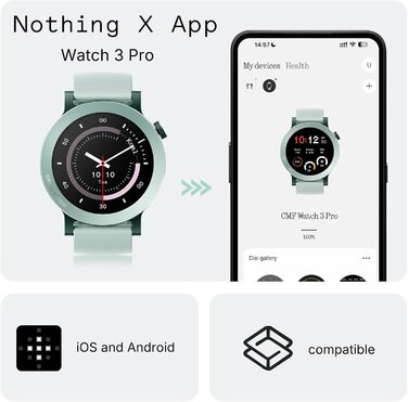 Розумний годинник 1.43&quot AMOLED, 13 днів автономної роботи, подвійний GPS, Bluetooth-дзвінки з шумопоглинанням AI, відстеження серцевого ритму та сну Темно-сірий, 3 Pro