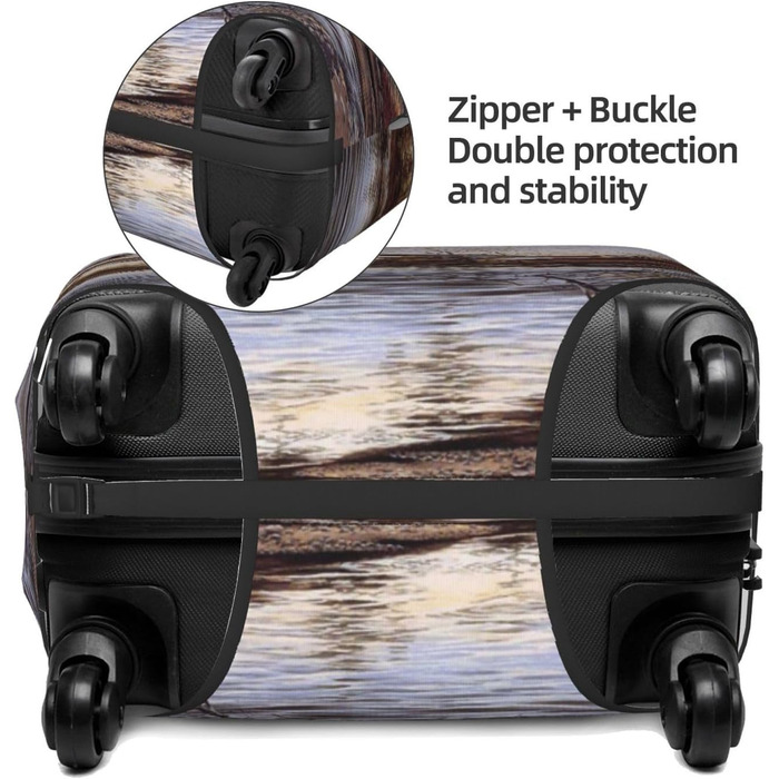 Чохол для валізи Mallard Ducks, міцний захист, підходить для багажу розміром 45,7 - 81,3 см, малий, Чорний