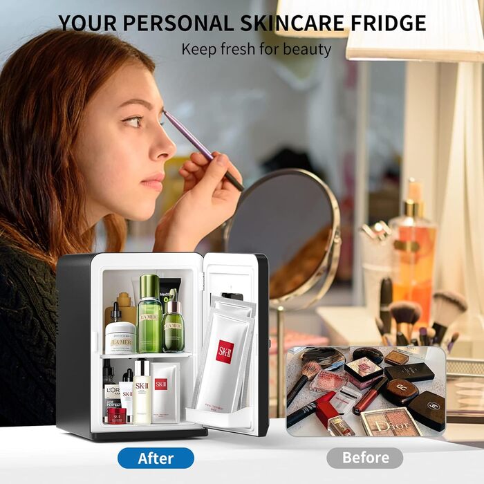 Міні-холодильник Cumeod 15 л / 21 банка, маленький холодильник 2 в 1 з функцією охолодження та нагрівання, 12 В постійного струму