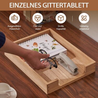 Дерев&39яний лоток для листів KIRIGEN, з одним відділенням, лоток для документів для настільного органайзера для зберігання журналів, файлів, папок, паперів, натуральний колір