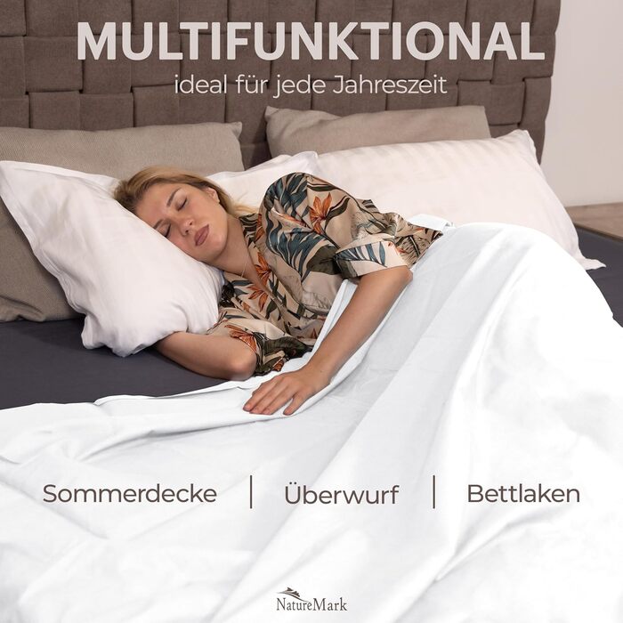 Простирадло Green Mark Textilen® 250 x 150 см, 100% ткана бавовна, біле