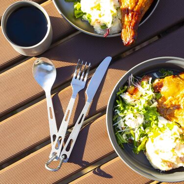 Столові прибори Relags Nordisk Titanium - набір із 3 предметів, сріблясті, один розмір, 150906