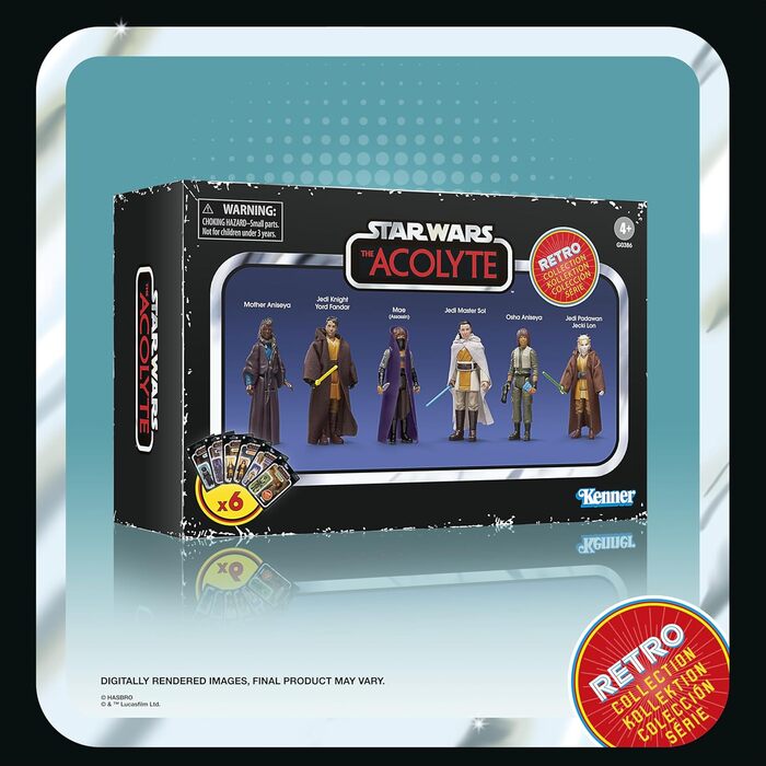 Ретро-колекція Star Wars The Acolyte Multipack, фігурки 6 шт. , масштаб 9,5 см