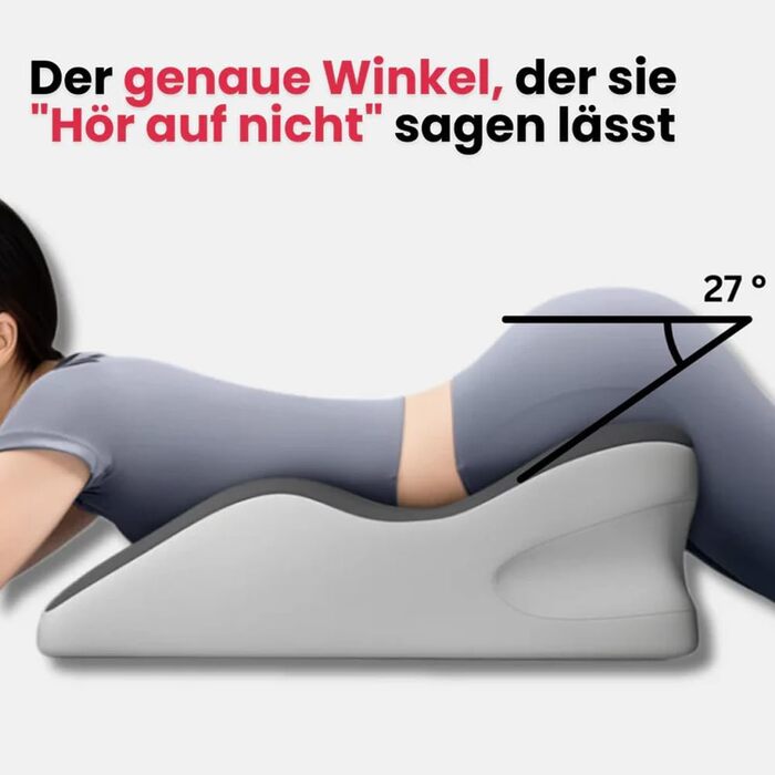 Подушка Liborah, покращена багатофункціональна подушка для 27 з пандусом, кілька положень забезпечують підтримку та розслаблення спини (сіра)