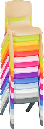 Дитячий стілець/крісло - вибір дизайну - жовтий наклейка - тварини зоопарку та жираф - пластик - вантажопідйомність до 100 кг/захист від перекидання - для використання в приміщенні та на вулиці - 0-99 років - 1 стілець - тварини зоопарку без назви та жира