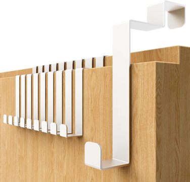 Дверні гачки 4smile - набір з 10 шт. , білі - дверні гачки з нержавіючої сталі для підвішування всередині, складні двері дверні га