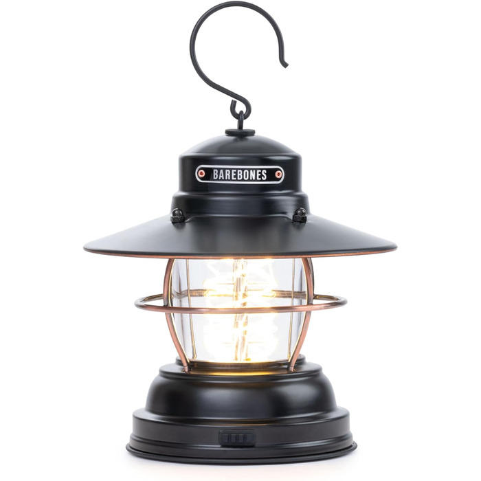 Ліхтар Barebones Outpost - вінтажний вуличний ліхтар зі спіральним шнуром у стилі Едісона, 3 варіанти живлення, водонепроникний ліхтар для кемпінгу, патіо та саду (батарейки не входять до комплекту), антична бронза