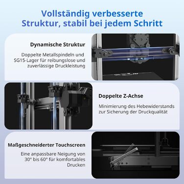 Принтер Anycubic Kobra 3, високошвидкісний друк 600 мм/с, високоточне автоматичне вирівнювання та автоматичне зміщення по осі Z, і
