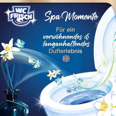 Туалетний камінь Toilet Fresh Spa Moments Vitality (10 x 50 г), ополіскувач для туалету з розкішними ефірними оліями, туалетний камінь для насолоди та тривалого аромату 10 упаковок 10 шт. ука (1 упаковка)