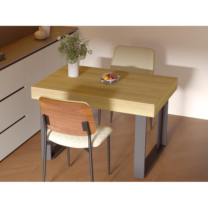 Розсувний обідній стіл 120-160 см для 2-6 осіб, сучасний кухонний стіл, простий обідній стіл, високоміцний великий стіл для вітальні, їдальні, квартири