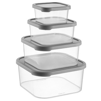 Набір контейнерів 0,4/0,9/1,8/2,9 Quick Box Gray Idea Home