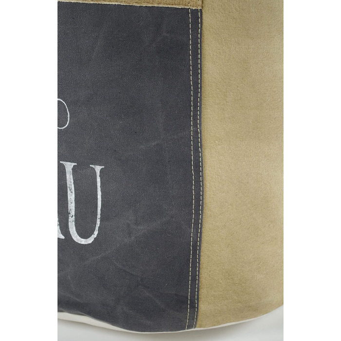 Круглий пуф/табурет Kobolo - Chateau - з полотна - з аплікаціями