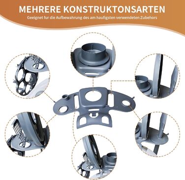 Тримач для аксесуарів Thermomix, Підходить для TM5 і TM6, Місце для 9 аксесуарів, Полиця для кухонного комбайна Зберігання аксесуарів