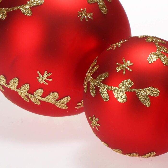 Новорічна верхівка для ялинки 30 см червоно-золотистого кольору com-four