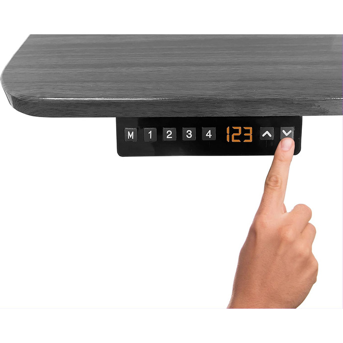 Стіл з регульованою висотою (610x1250 см) - Стіл для роботи сидячи/стоячи з портами зарядки - Каркас столу з електричним регулюванням висоти та сталевими ніжками - Стіл з регульованою висотою, білий 610-1250 мм 2 ніжки білий