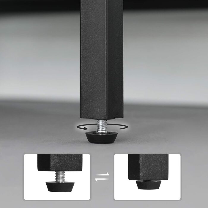 Журнальний столик VASAGLE, тумбочка, невеликий диванний столик, спальня, вітальня, легке складання, стабільний, сталевий каркас, індустріальний стиль, медово-коричневий-чорний LET201B05, 34 x 29 x 58 см, одинарний з полицею