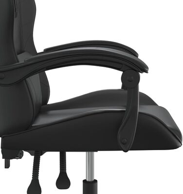 Поворотне ігрове крісло, чорна штучна шкіра, модель 349551