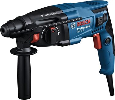 Перфоратор Bosch Professional GBH 2-21 (з SDS plus, в комплекті швидкозатискний патрон з адаптером SDS plus, додаткова рукоятка, т