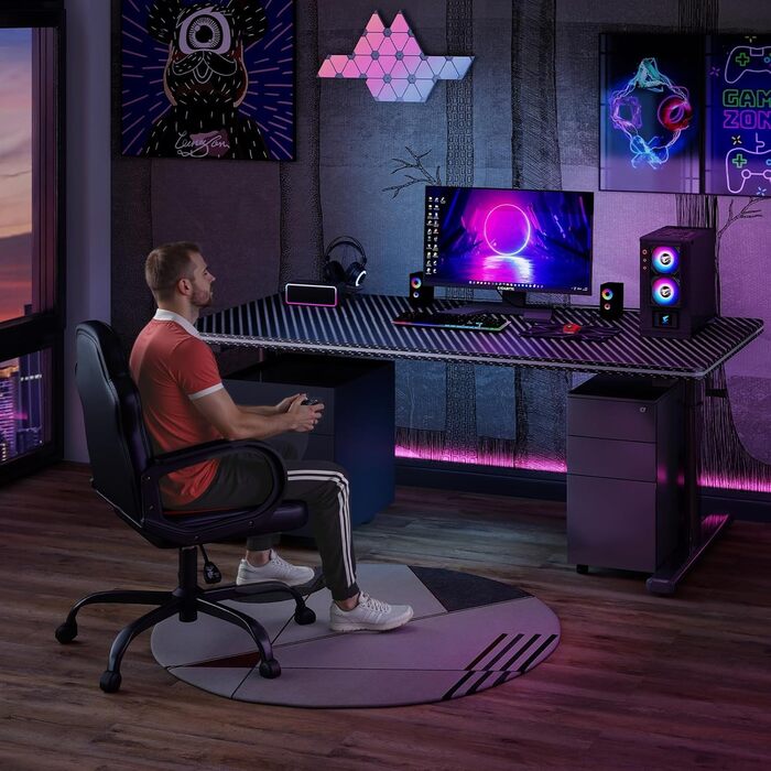 Ігрове крісло AnyGod, ергономічне ігрове крісло для комп&39ютера з поперековою опорою, регульовані по висоті поворотні колеса, для дому, офісу для дорослих, підлітків, дітей та геймерів, червоне