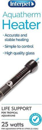 Обігрівач для акваріума Interpet Aquatherm Tropical Aquarium, регульований контроль температури, 25 Вт