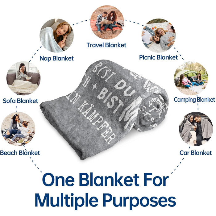 Подарунки для жінок та чоловіків, персоналізована ковдра, подарунок на день народження для жінок, подарунки-подяки для дівчини, сестри, колеги, суперм&39яка фланелева ковдра 62 x 52 дюйми, сірий