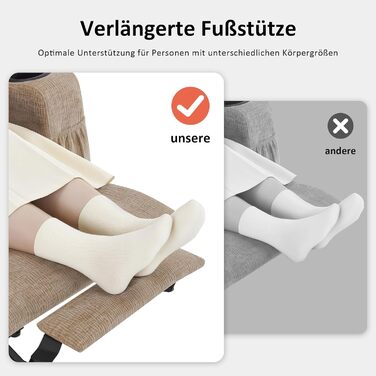 Крісло-реклайнер для телевізора M MCombo з електричним підйомником, 3 двигуни, окремо регульована спинка та підставка для ніг, крісло-реклайнер з функцією горизонтального положення до 170, регульований підголівник 7550 (шеніл, бежевий)