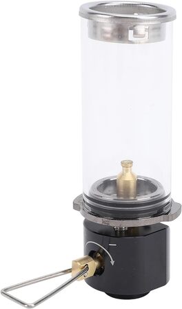 Газовий ліхтар для кемпінгу, скло з алюмінієвого сплаву та латуні, вінтажний газовий ліхтар для кемпінгу на природі, походів та риболовлі - ретро-дизайн, скло, стійке до високих температур.