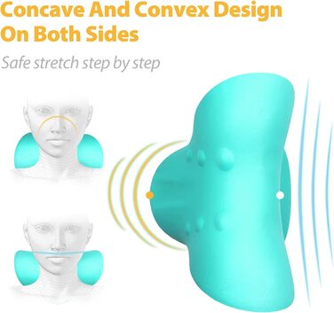 Анзорхальні носилки для шиї Біль у шиї Розтяжка для шиї Ортопедичні носилки для шиї Шийне витягування при болях у шиї Головний біль Біль у плечах Біль у спині (зелений)