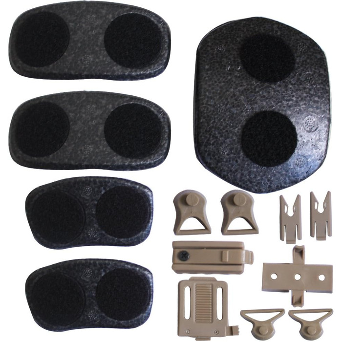 Розширена версія Тактичний швидкий піжамний шолом з маскою ABS Molle Військовий страйкбол Пейнтбол Чорний