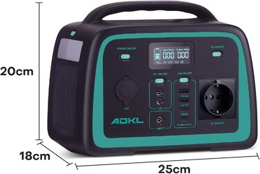 Портативний зовнішній акумулятор постійного струму, акумулятор 320 Втгод для кількох пристроїв, акумулятор LiFePO4, сонячний генератор потужністю 300 Вт з виходом змінного струму/розрядки 300 Вт та USB-C 60 Вт, для кемпінгу, активного відпочинку, подороже