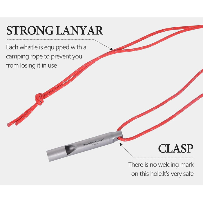 Титанові свистки Кемпінг на відкритому повітрі Піші прогулянки Полювання Скелелазіння Екстрене виживання Гучний свисток Тренер Тре